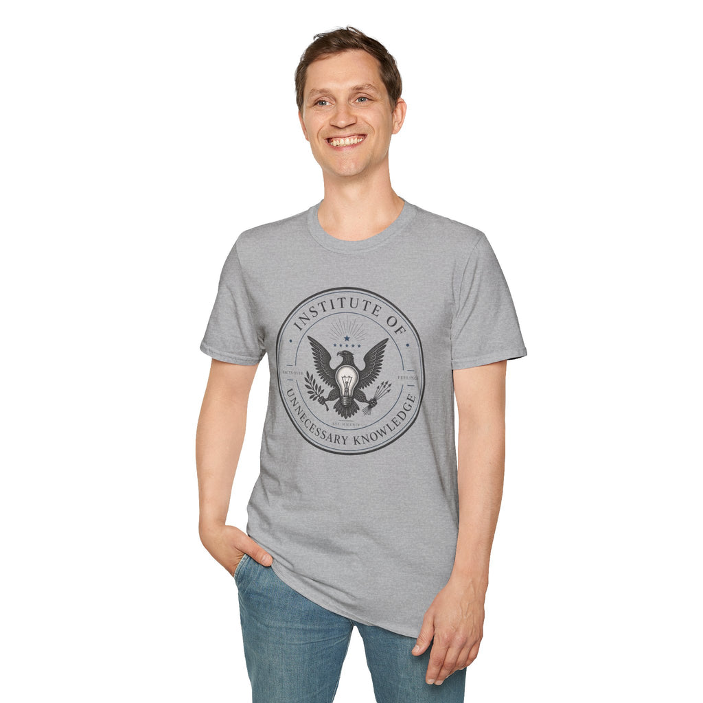 Institute of Unnecessary Knowledge T-Shirt | Eagle Seal Graphic Tee