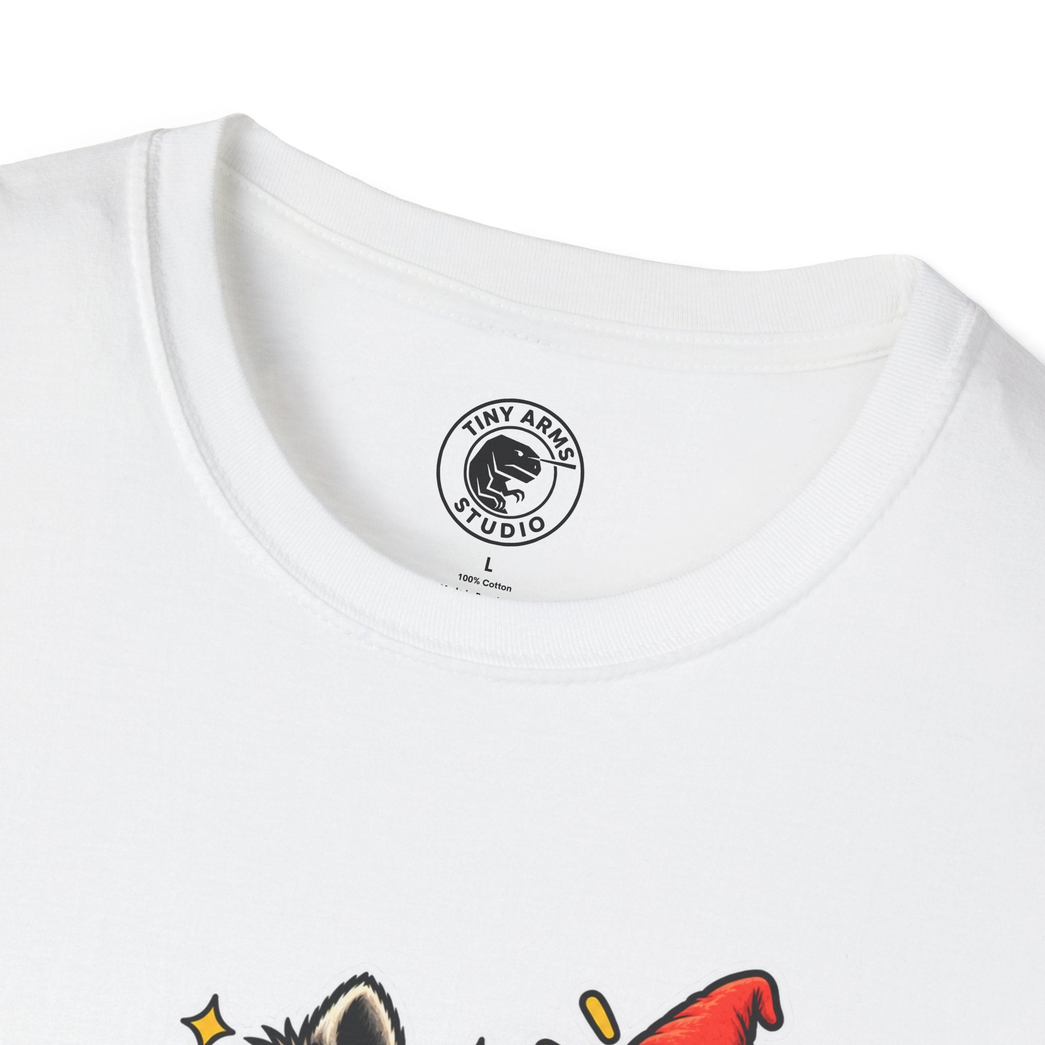 Playful Raccoon Holding Garden Gnome T-Shirt | I Found Something Graphic Tee