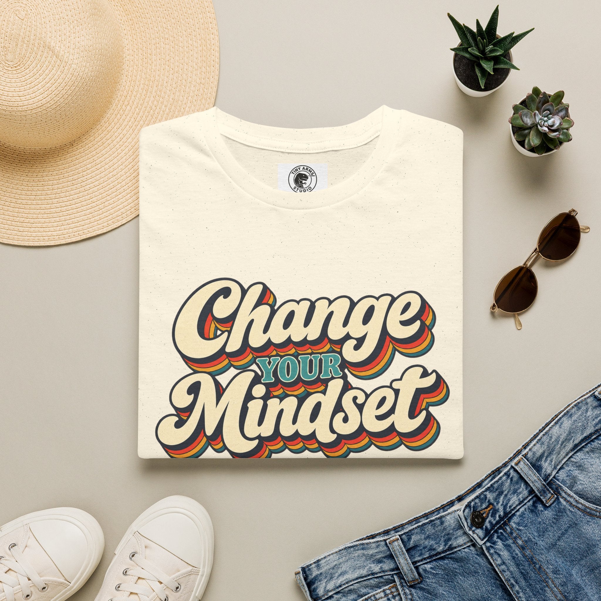 Change Your Mindset T-Shirt | Retro Script Motivational Tee