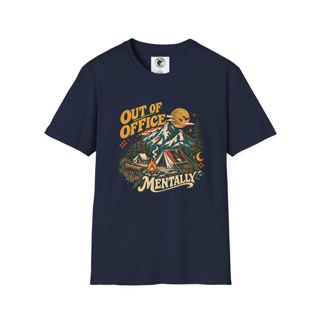 Out of Office Mentally Retro Camping Graphic Tee | Vintage Outdoor Shirt
