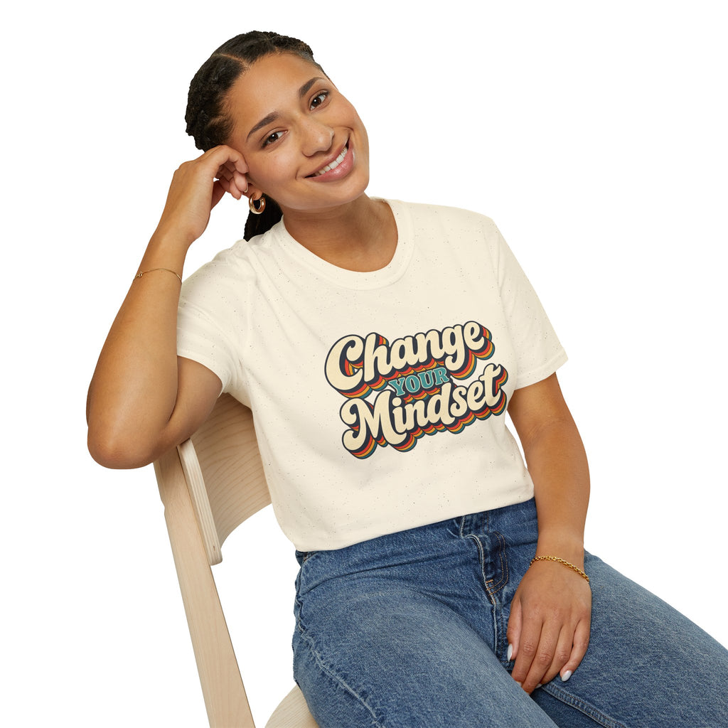 Change Your Mindset T-Shirt | Retro Script Motivational Tee