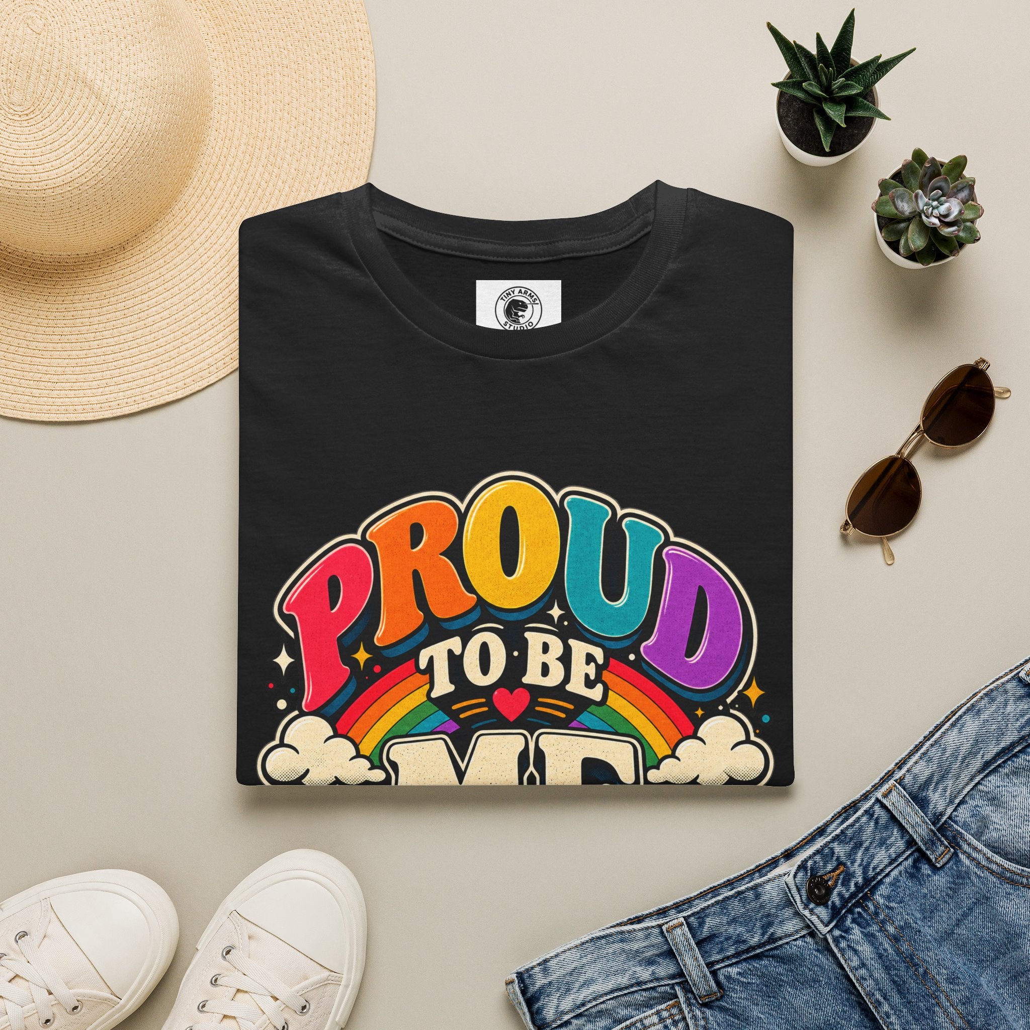 Proud to Be Me T-Shirt | Rainbow Retro Pride Tee