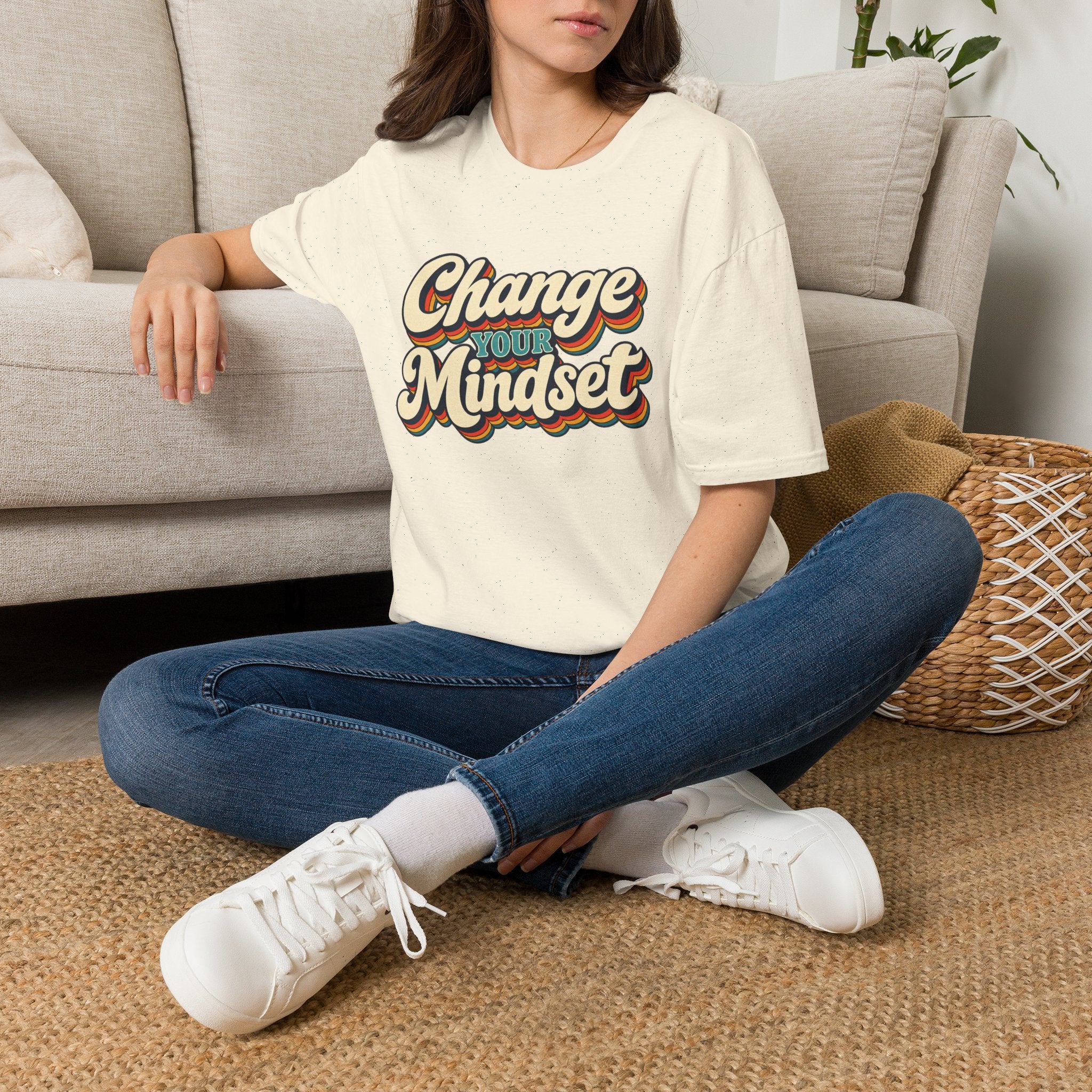 Change Your Mindset T-Shirt | Retro Script Motivational Tee