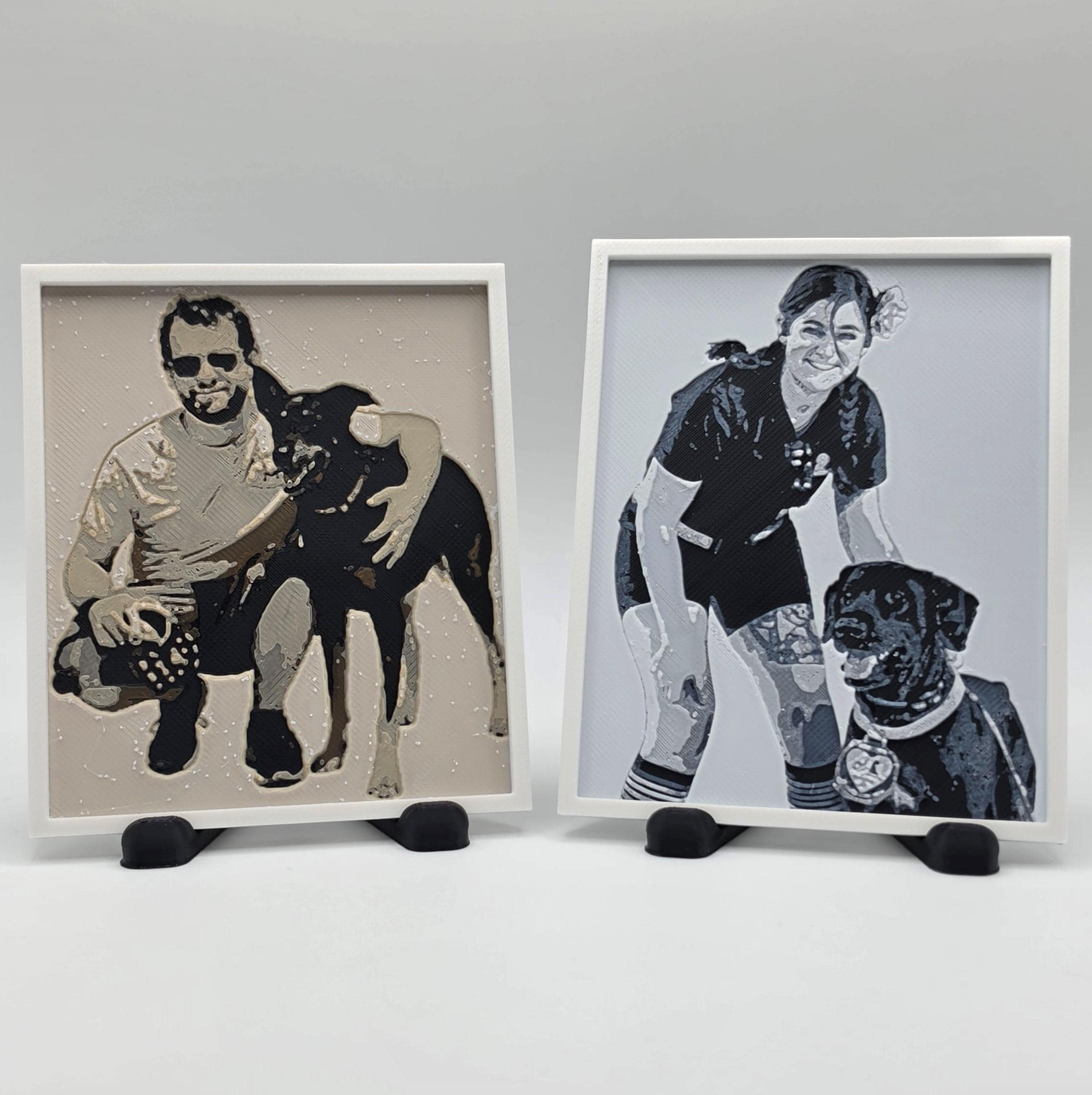 Custom Photo Magnet | Personalized 3D Printed Portrait Magnet | Pet, Couple or Family Photo Gift | 3x3 Layered Keepsake
