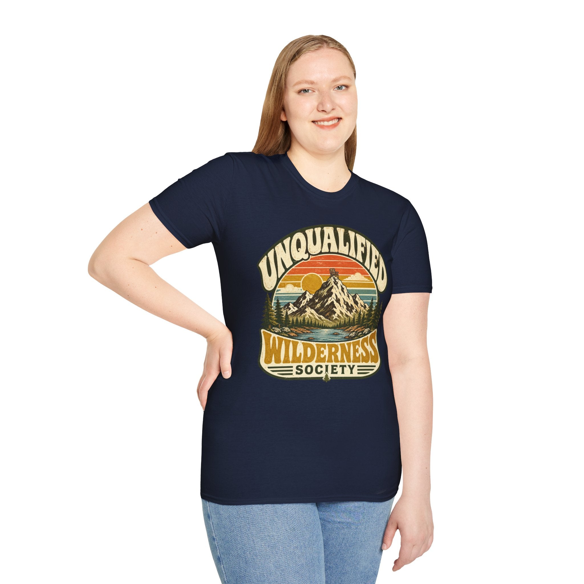 Unqualified Wilderness Society T-Shirt | Vintage Mountain Sunset