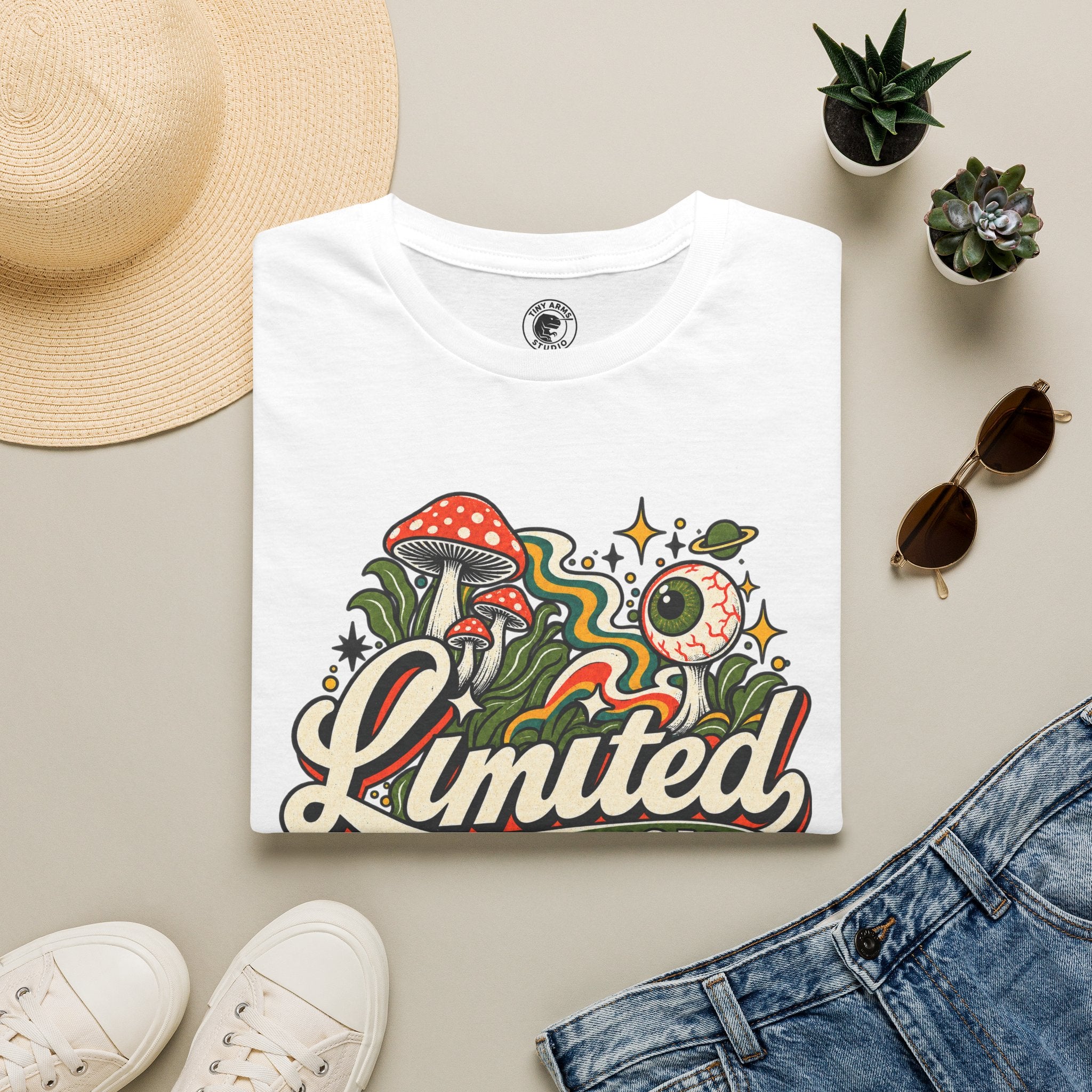 Limited Edition Retro Mushroom Graphic Tee | Psychedelic 70s Shirt