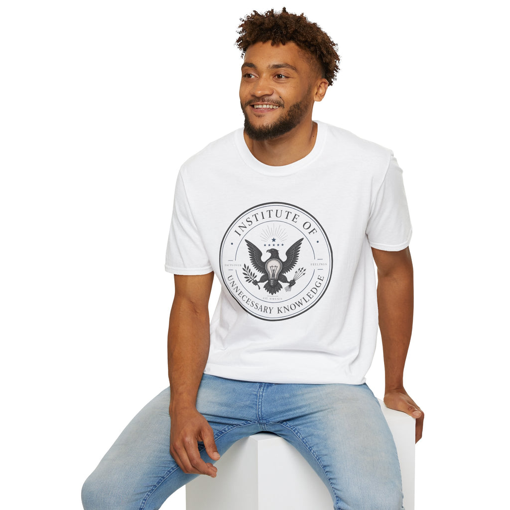 Institute of Unnecessary Knowledge T-Shirt | Eagle Seal Graphic Tee