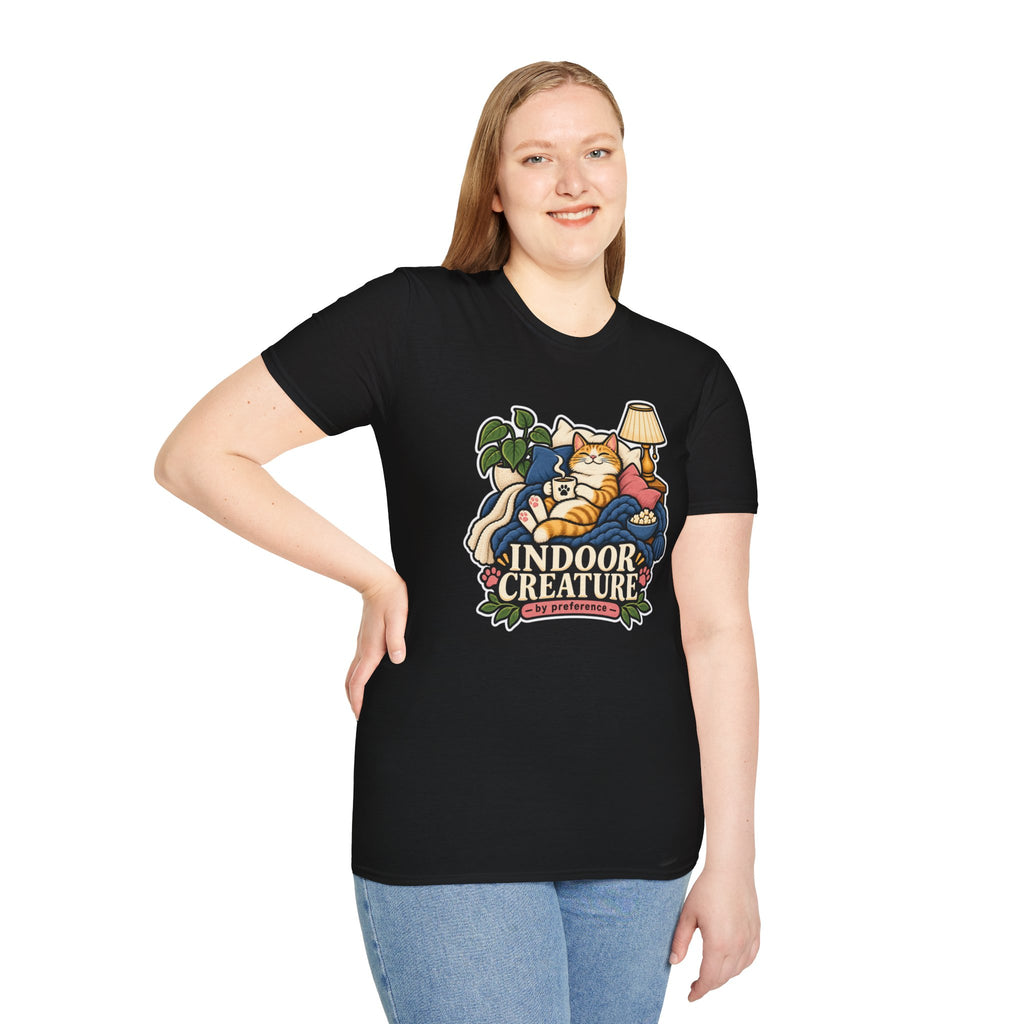 Indoor Creature Cat Shirt | Cozy Cat Lounge Tee