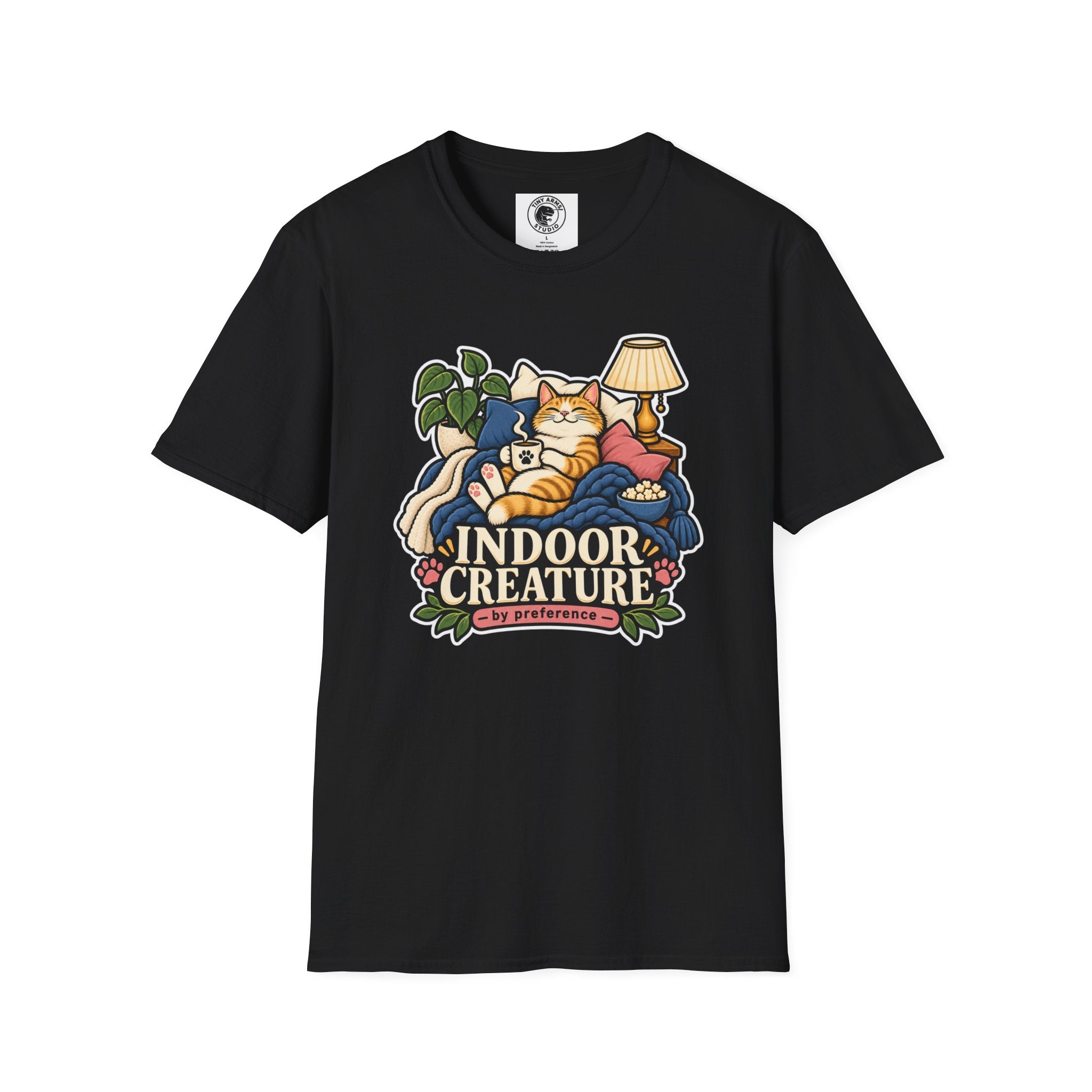 Indoor Creature Cat Shirt | Cozy Cat Lounge Tee