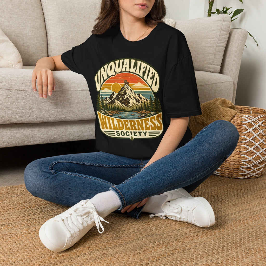 Unqualified Wilderness Society T-Shirt | Vintage Mountain Sunset
