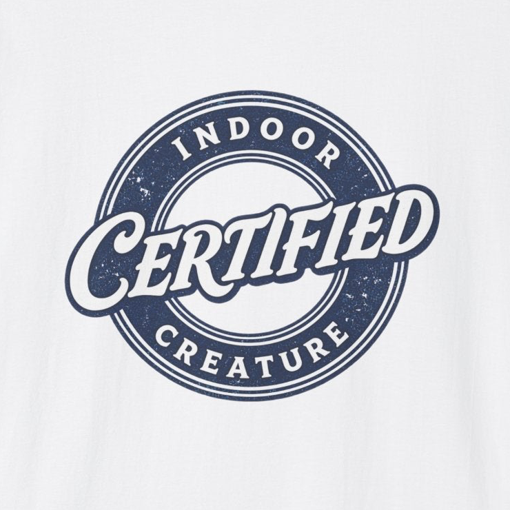 Certified Indoor Creature T-Shirt | Funny Homebody Tee