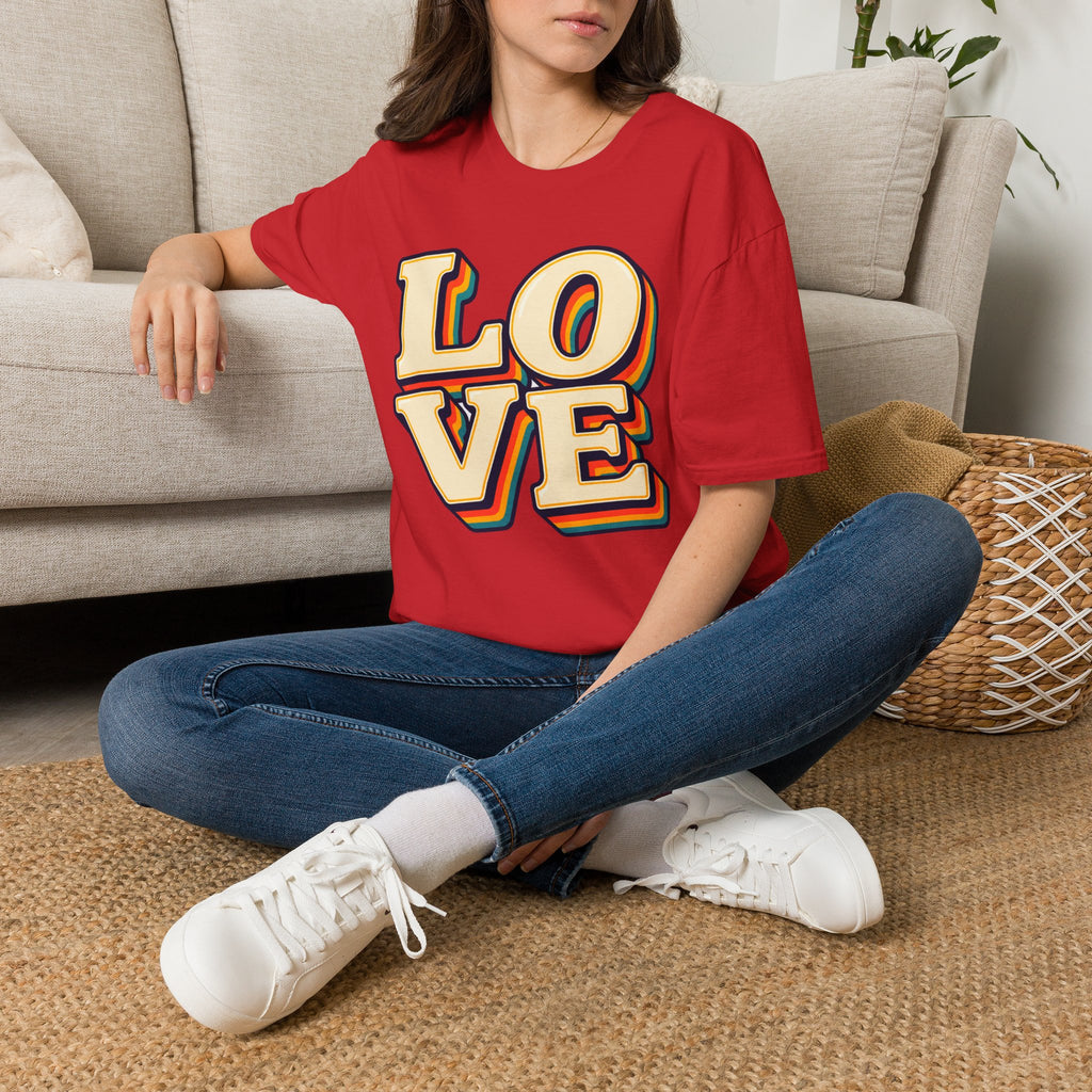 Retro Rainbow LOVE shirt | T-Shirt