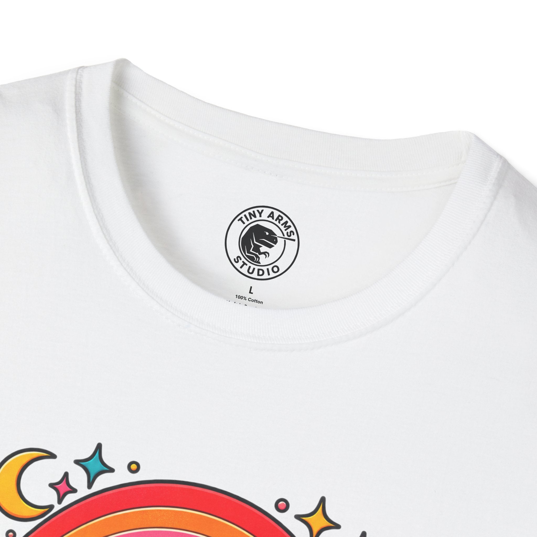 Psychedelic All-Seeing Eye T-Shirt | Rainbow Retro Sunburst