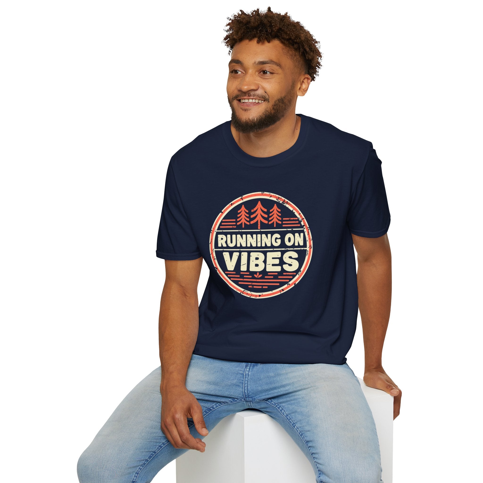 Running On Vibes T-Shirt | Retro Forest Graphic Tee