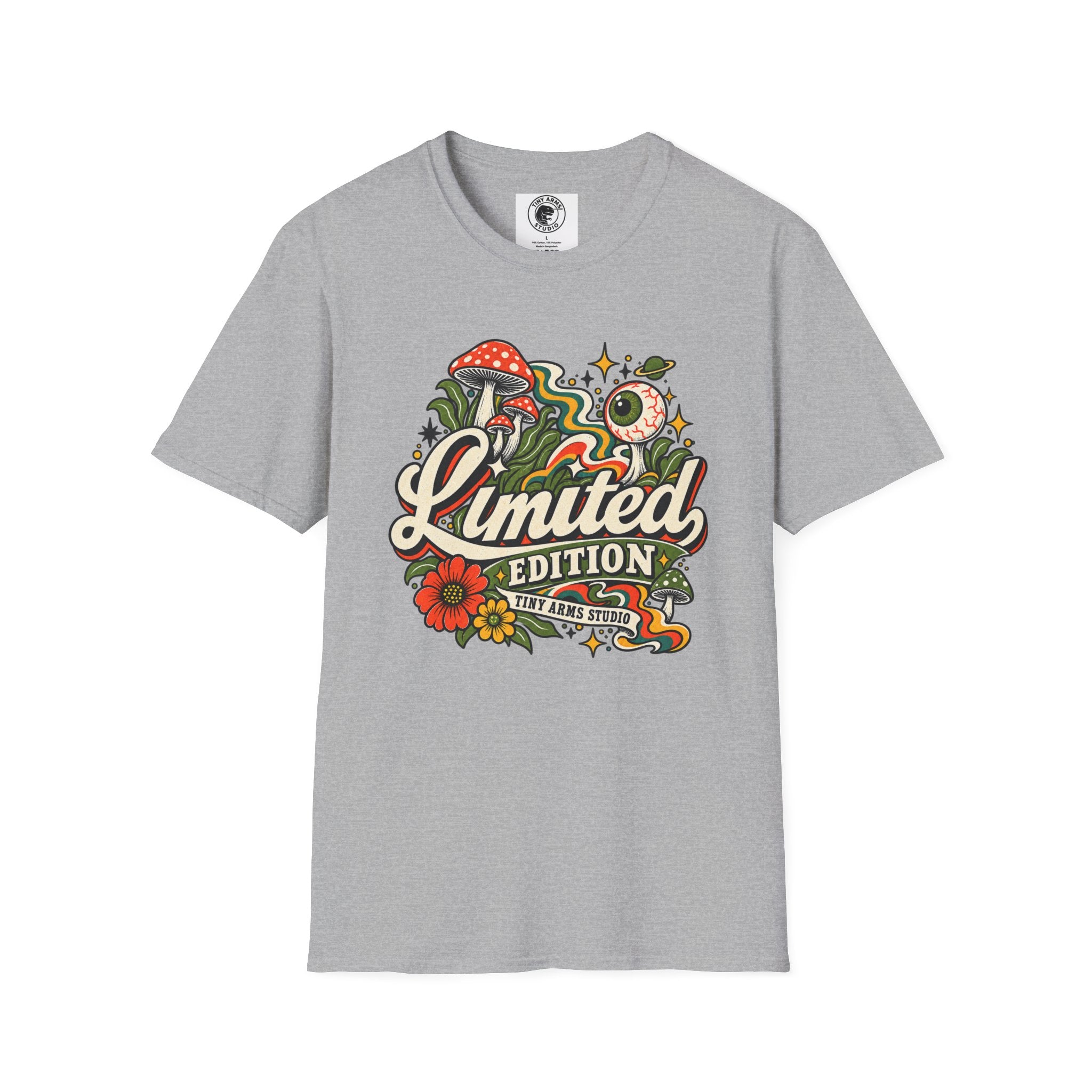 Limited Edition Retro Mushroom Graphic Tee | Psychedelic 70s Shirt