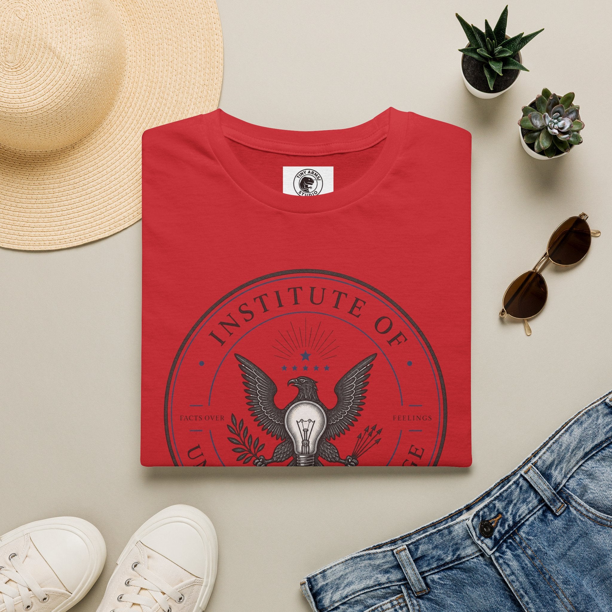 Institute of Unnecessary Knowledge T-Shirt | Eagle Seal Graphic Tee