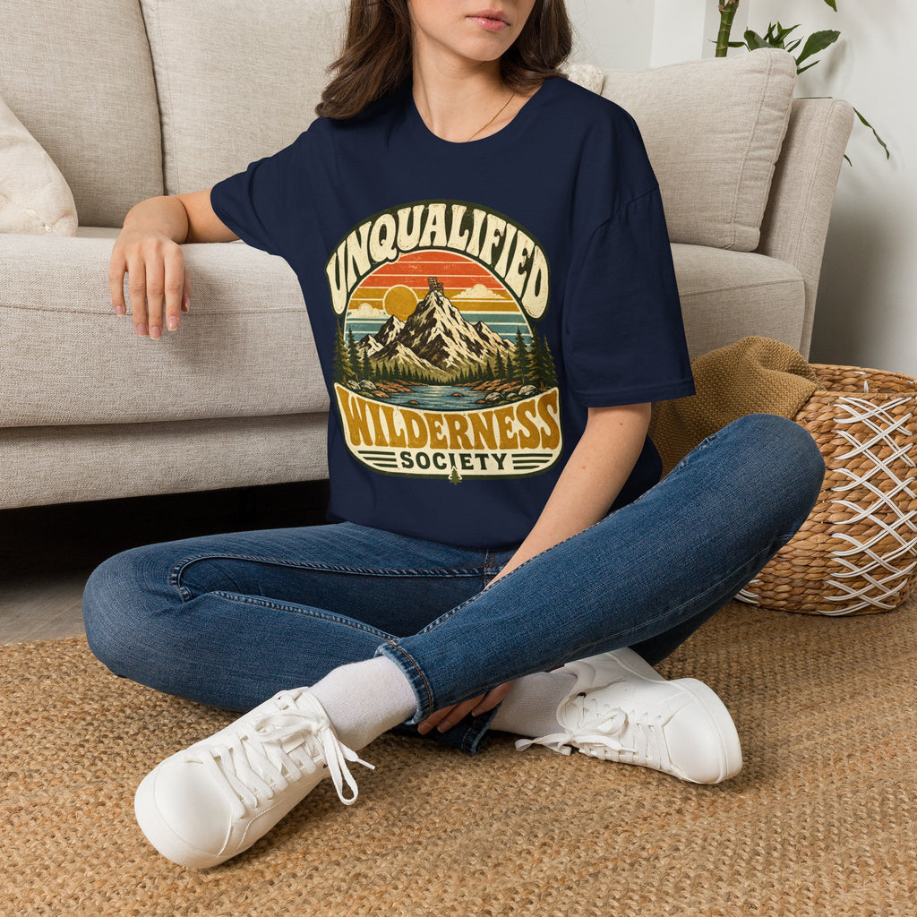 Unqualified Wilderness Society T-Shirt | Vintage Mountain Sunset