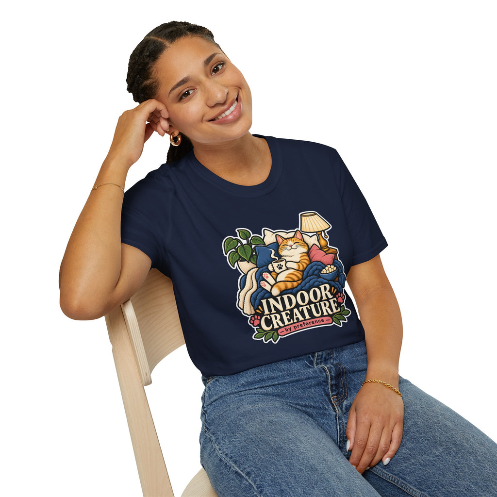 Indoor Creature Cat Shirt | Cozy Cat Lounge Tee