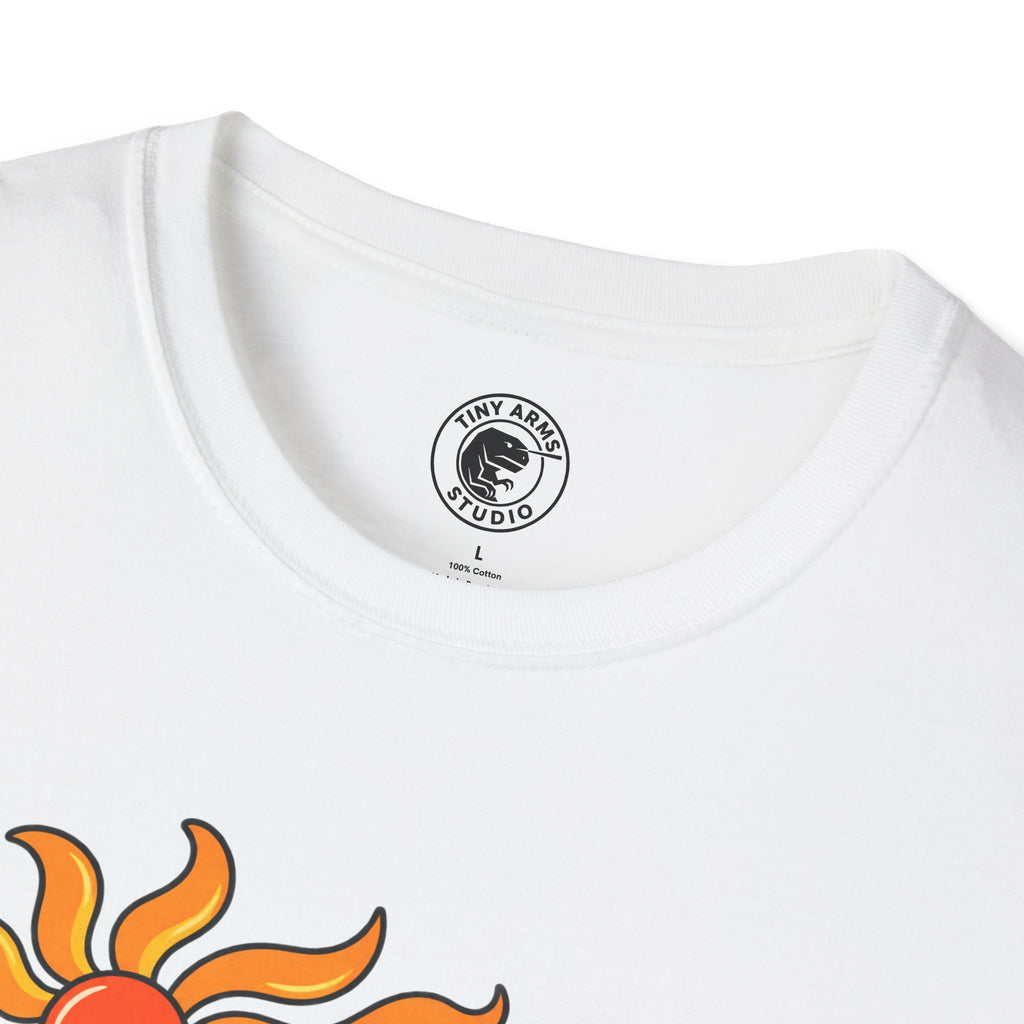 Love Is Love rainbow retro print T-Shirt | Pride, 70s sun design