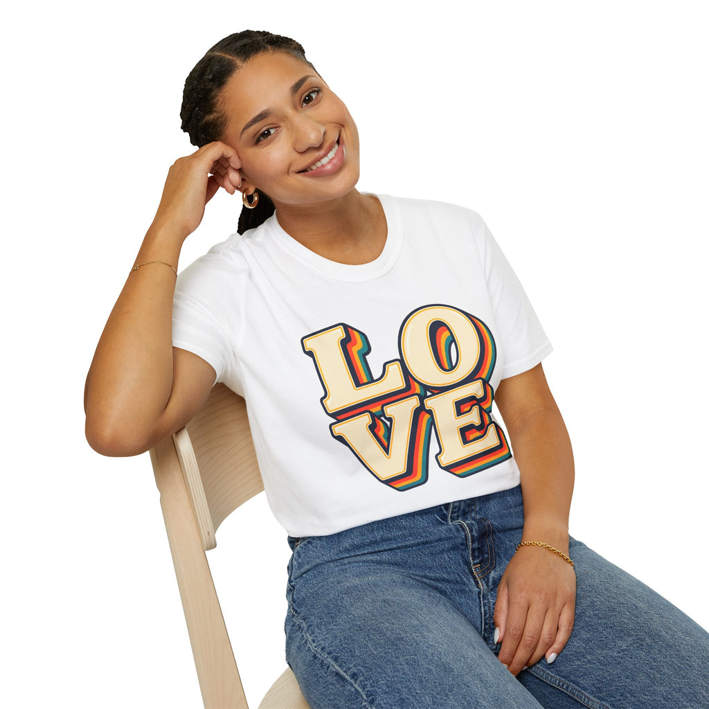 Retro Rainbow LOVE shirt | T-Shirt