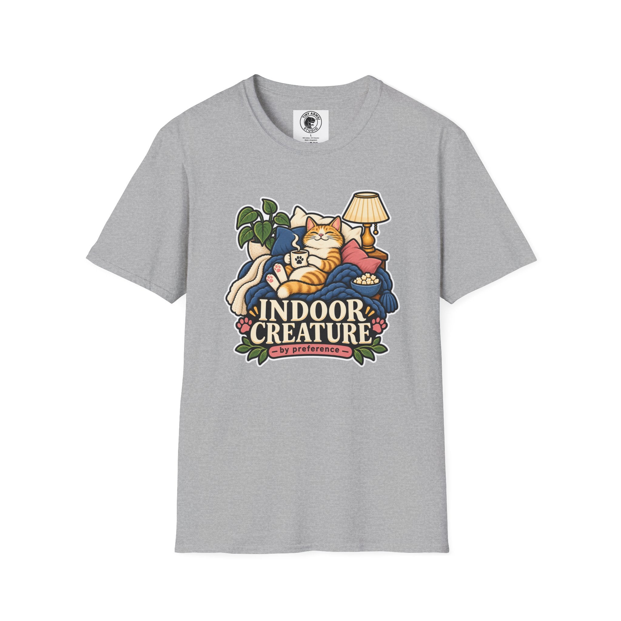 Indoor Creature Cat Shirt | Cozy Cat Lounge Tee
