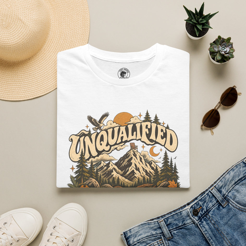 Unqualified Wilderness Society Retro Outdoor Graphic Tee | Vintage Mountain Shirt