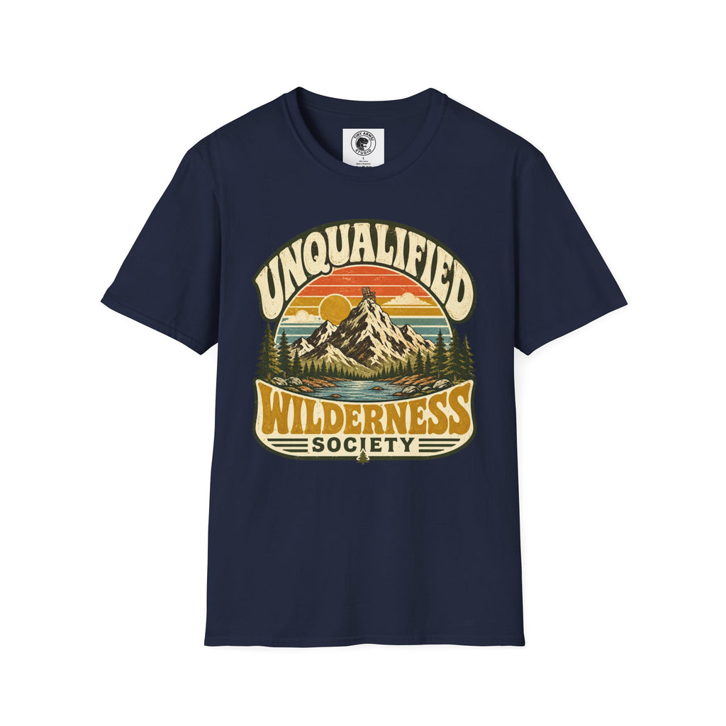 Unqualified Wilderness Society T-Shirt | Vintage Mountain Sunset