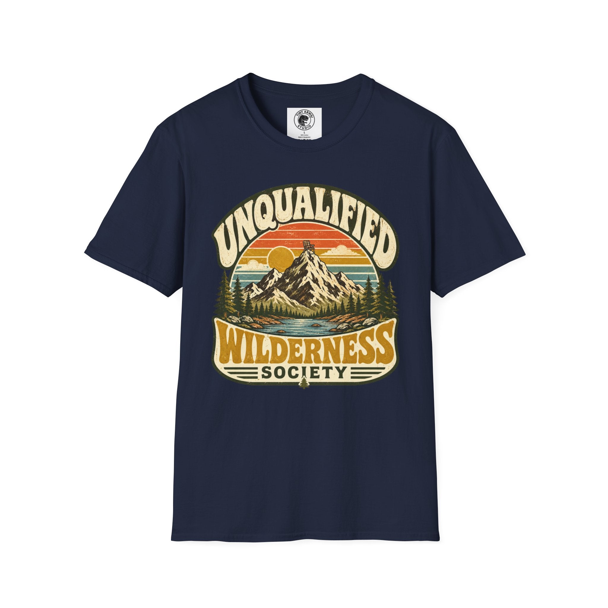 Unqualified Wilderness Society T-Shirt | Vintage Mountain Sunset