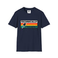 Technically Present T-Shirt | Lightning Retro Stripe Graphic Tee
