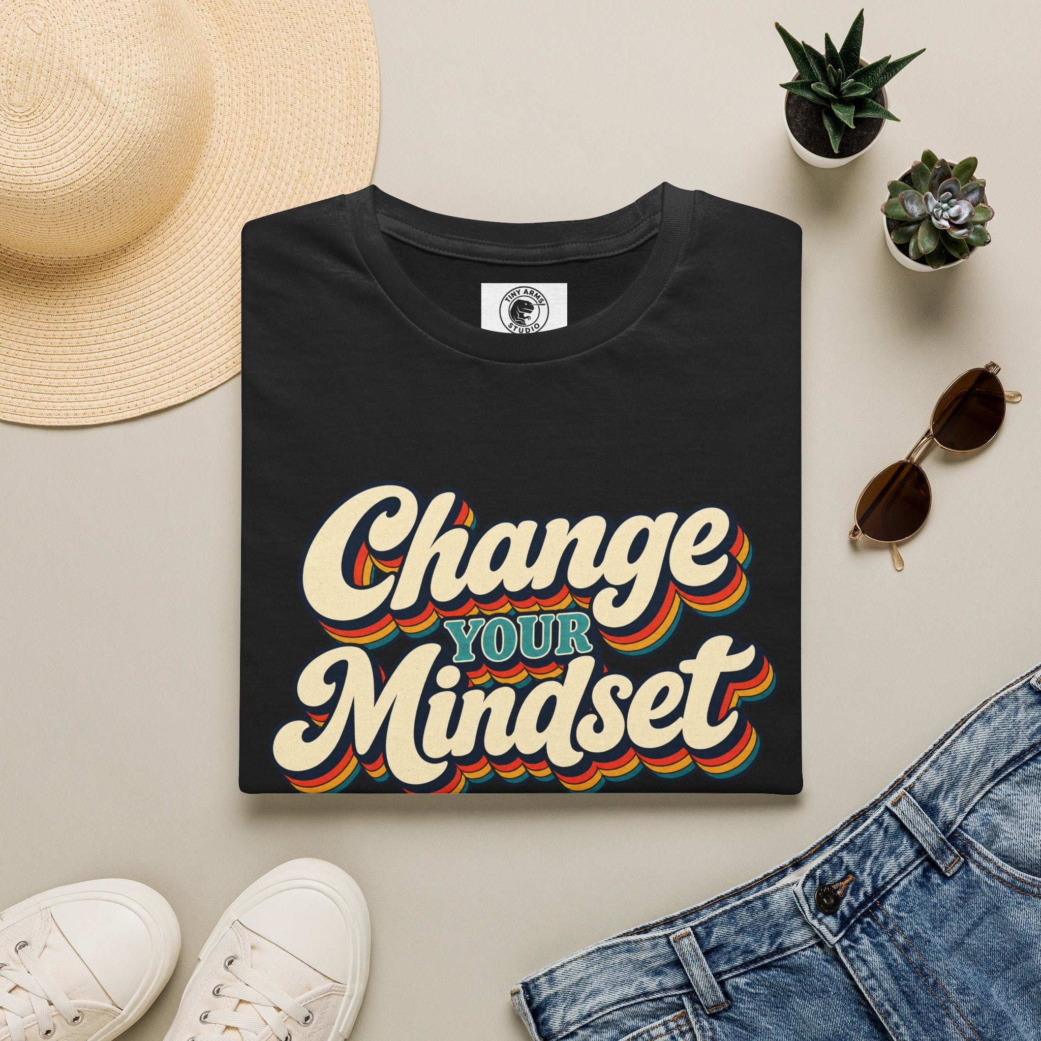 Change Your Mindset T-Shirt | Retro Script Motivational Tee