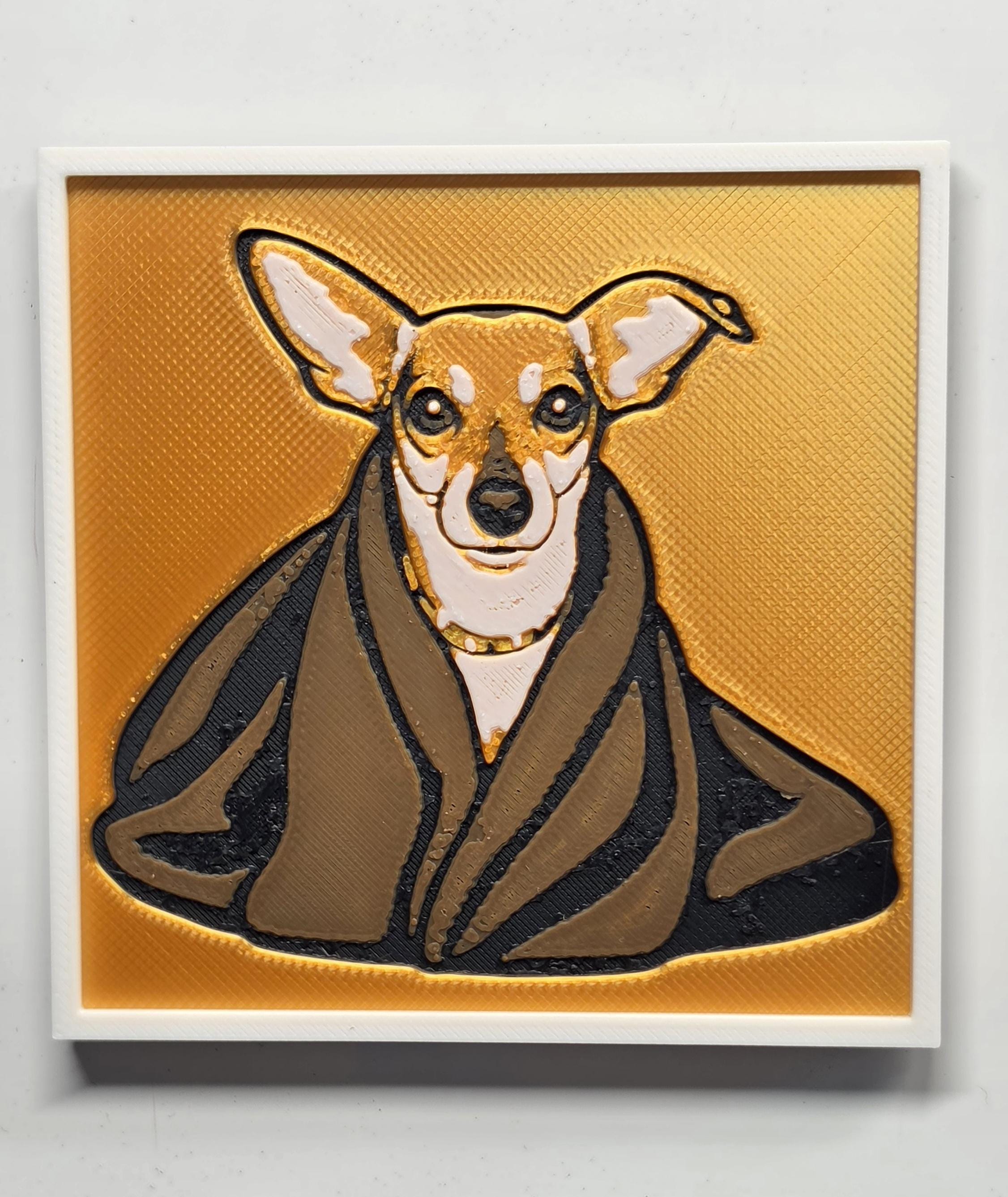 Custom Photo Magnet | Personalized 3D Printed Portrait Magnet | Pet, Couple or Family Photo Gift | 3x3 Layered Keepsake