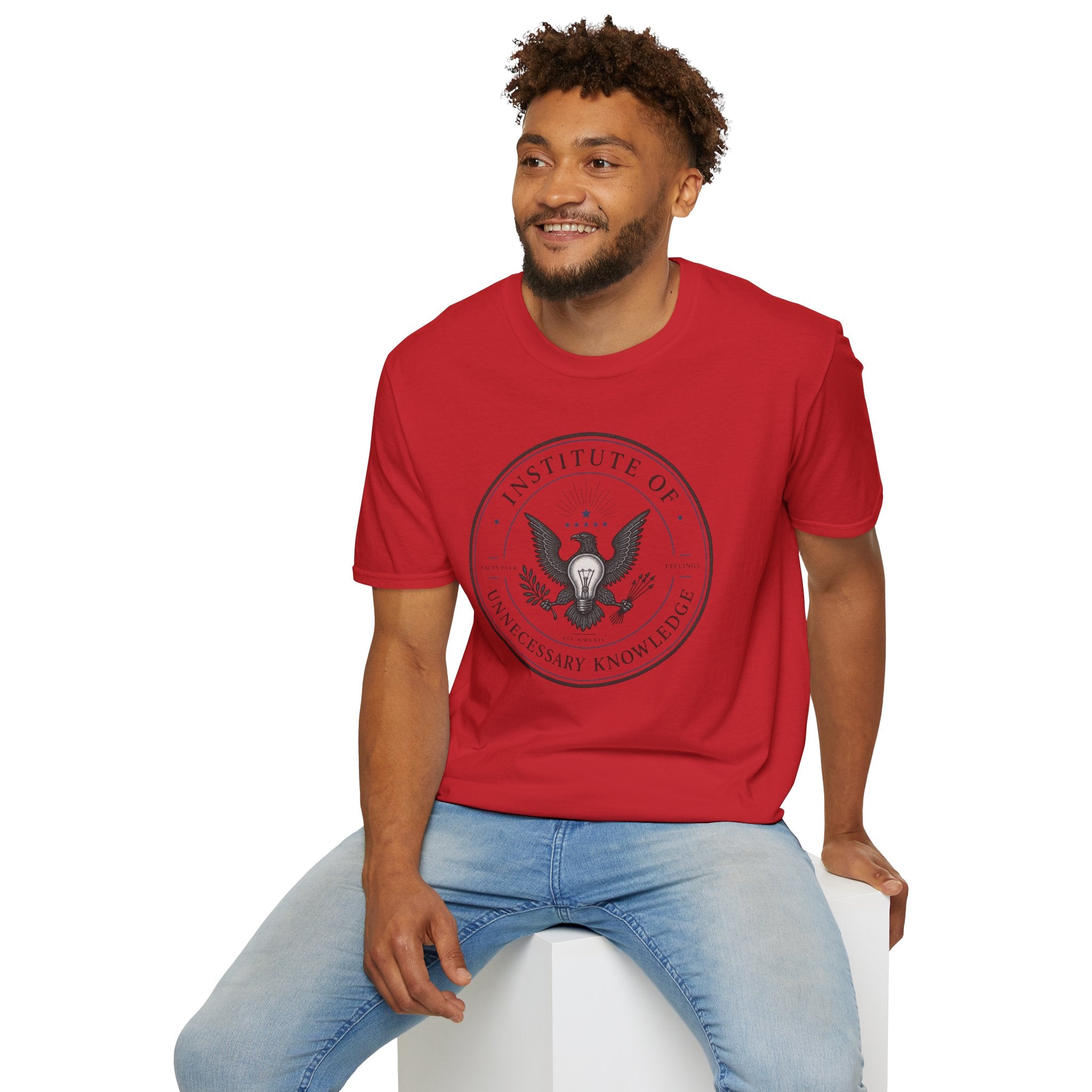 Institute of Unnecessary Knowledge T-Shirt | Eagle Seal Graphic Tee
