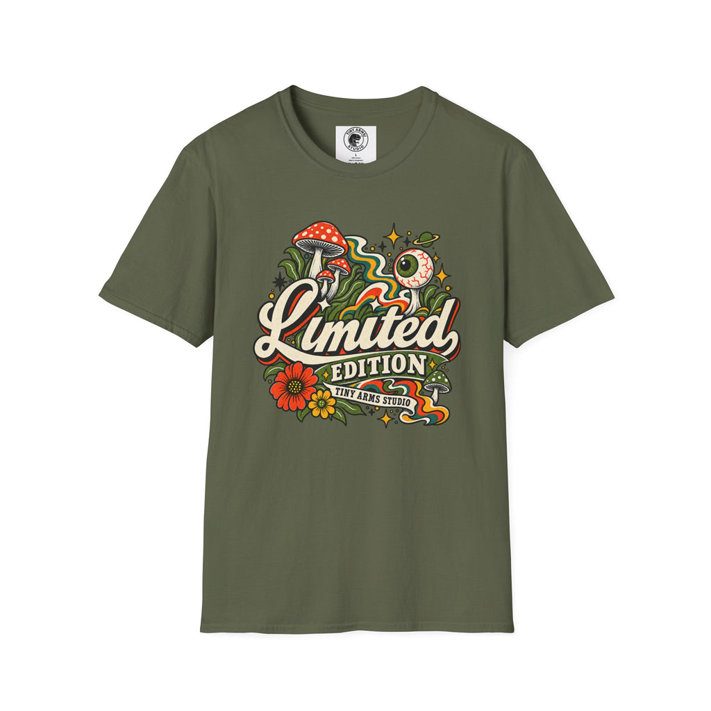 Limited Edition Retro Mushroom Graphic Tee | Psychedelic 70s Shirt
