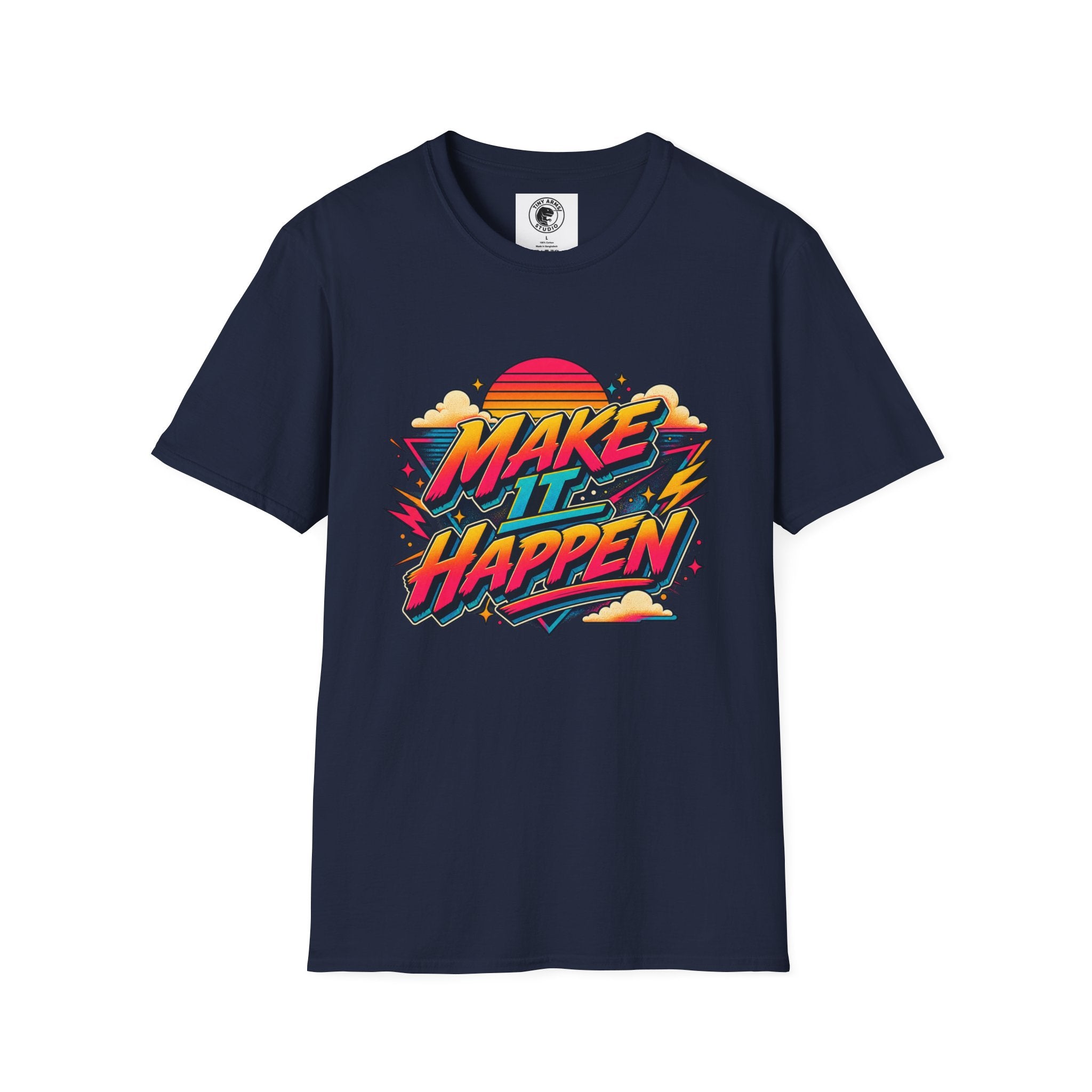 Make It Happen T-Shirt | Retro Sunset Motivational Tee