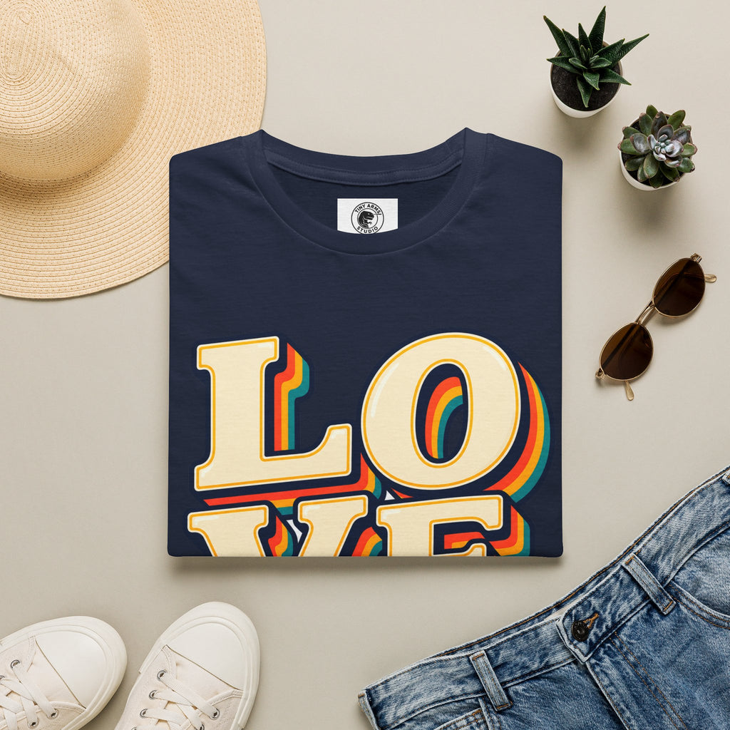 Retro Rainbow LOVE shirt | T-Shirt