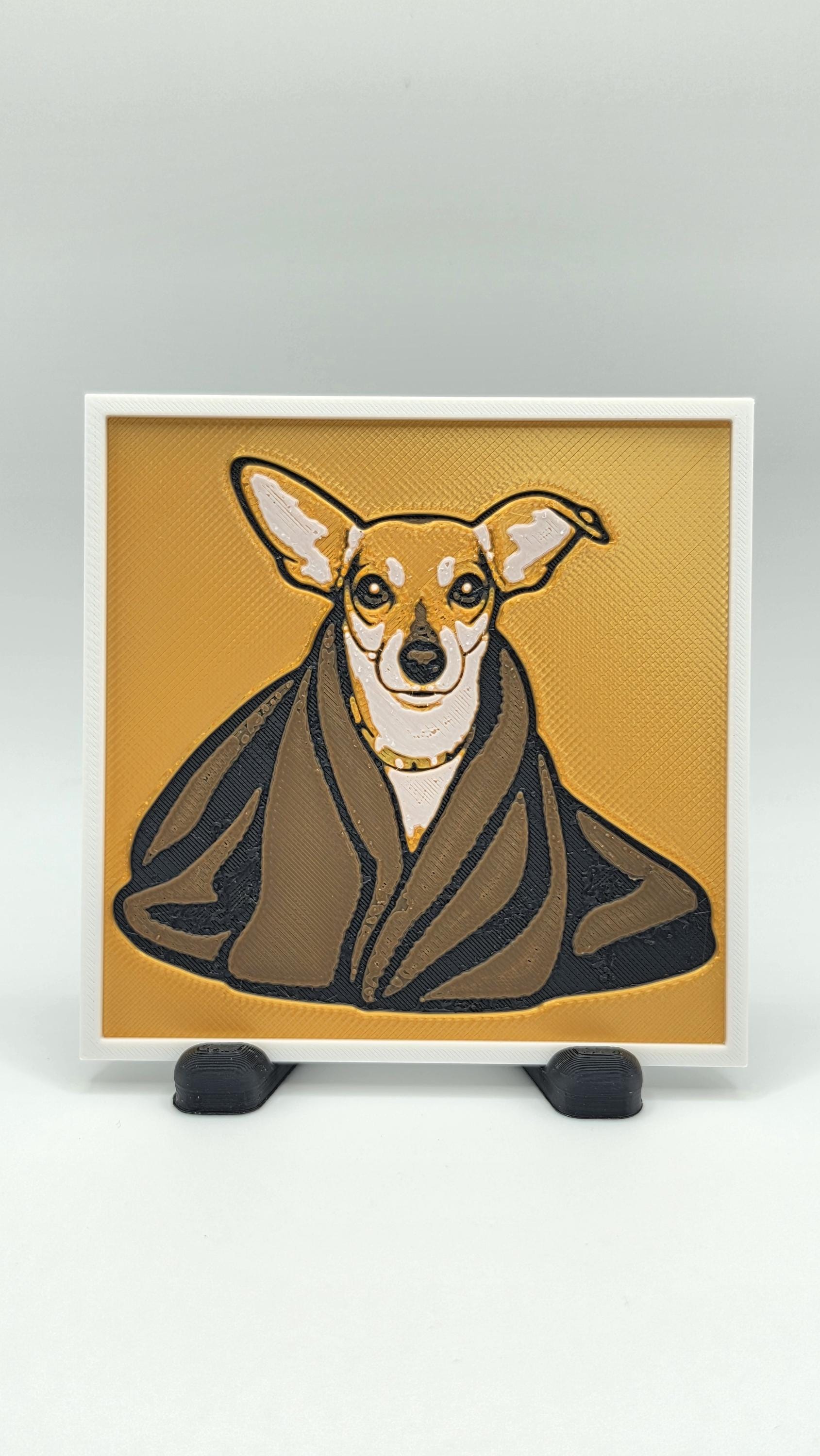 Custom Photo Magnet | Personalized 3D Printed Portrait Magnet | Pet, Couple or Family Photo Gift | 3x3 Layered Keepsake